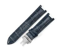 MAKAZHZZRM Men's Skin Friendly Watch Accessories Fit For GC Gucci Gc1333 GC1335 Concave Interface Cowhide Leather Waterproof Watchbands 20 22mm(Blue blue-Steel-B1,22x13mm)