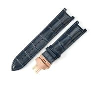 MAKAZHZZRM Men's Skin Friendly Watch Accessories Fit For GC Gucci Gc1333 GC1335 Concave Interface Cowhide Leather Waterproof Watchbands 20 22mm(Blue blue-Rose-B1,20x11mm)