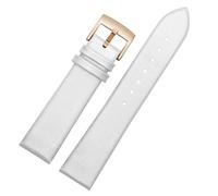 MAKAZHZZRM Ultra-thin Soft Calfskin Watch Strap Fit For CK/Rossini/Armani Unisex Bracelet Black/Blue/Red 18mm, 20mm, 22mm(White rg,22mm)