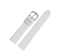 MAKAZHZZRM Ultrathin Spun Silk Fashion Bracelet Comfortable Universal 16mm18 20mm Width Fit For Flat Interface Sport Quick Release(White silver buckle,18mm)