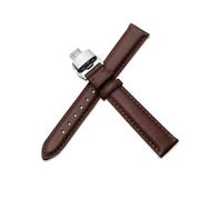 MAKAZHZZRM Watch Band Women's Leather Fit For Casio Watch Strap Butterfly Buckle Women(Brown-Steel-B1,18mm)