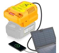 MAKBOS Solar Charger Adapter for Dewalt 20V/60V Battery,Portable,Outdoor Work,Camping