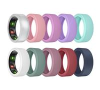 MAKCPOIMER 10 Pack Ring Cover for Oura Ring Gen 4/3, Silicone Protector for ULTRAHUMAN Ring AIR Working Out Accessories Men Women (All 10 Colors-1, L (12/13/14/15))