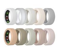 MAKCPOIMER 10 Pack Ring Cover for RingConn Gen 2, Elastic Silicone Ring Protector for RingConn Gen 2 Air Working Out Accessories Men Women (All 10 Colors-7, L (12/13/14))