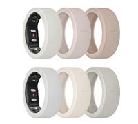 MAKCPOIMER 3/6 Pack Ring Cover for RingConn Gen 2 Air, Elastic Silicone Ring Protector for RingConn Gen 2/1 Working Out Accessories Men Women (6P-All 6 Colors-1, S (7/8/9/10/11))