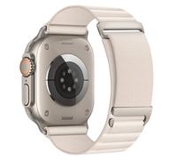 MAKCPOIMER Alpine Loop Compatible With Apple Watch, Alpine Watch Band with Metal C-Clasp Connector for iWatch Series Ultra 2/9/8/7/6/5/4/3/2/1 SE/SE 2 (38/40/41mm, Starlight)