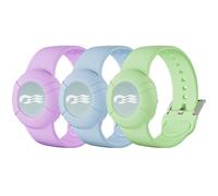 MAKCPOIMER Princess Medallion Sport Band Accessory, 3/4 Pack Silicone Wristband for Holding Carnival Ocean Medallion, fit Men Women (3P-Blue+Purple+Matcha, Medium-Large)