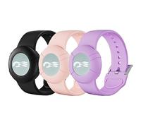 MAKCPOIMER Princess Medallion Sport Band Accessory, 3/4 Pack Silicone Wristband for Holding Carnival Ocean Medallion, fit Men Women（S/M, Black+Pink+Purple）