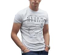 Makdi Gulf of Mexico 1672 Historic Map Men's White T-Shirt Size 3XL
