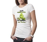 Makdi I Hate Morning People and Mornings and People Grinch and Coffee Lover Women's White T-Shirt Size S