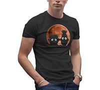 Makdi Puppets Blood Moonlight Horror Parody Men's Black T-Shirt Size M