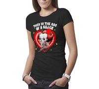 Makdi This is The Ass of A Killer Pennywise Women's Black T-Shirt Size L