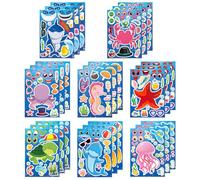 Make a Face Sticker, 24 Sheet Make Your Own Animal Stickers Sea Animals Face Stickers for Children Kids Party Supplies Gifts for Scrapbook Cups Phone Computer DIY - Sea Animal