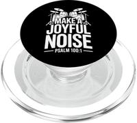 Make a Joyful Noise Psalm 100:1 Christian Bible Drum Kit PopSockets PopGrip for MagSafe