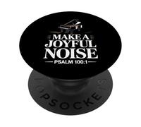 Make a Joyful Noise Psalm 100:1 Christian Bible Verse Piano PopSockets Adhesive PopGrip