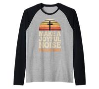 Make a Joyful Noise Psalm 100:1 Christian Bible Verse Raglan Baseball Tee