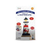 Make a Lighthouse Felt Craft Kit by Fiesta Crafts - Fun Educational DIY Craft Kit - Sticky-Back Felt and Wood Craft Decoration - No Glue or Tools Needed - Craft Kit for Kids - Ages 5-9 Years