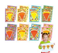 Make A Pizza Stickers - Cartoon Clings Pizza Decals Scene Food Stickers,Cartoon Pizza Time Sticker Decals for Skateboard, Laptop, Luggage, Water Bottle