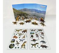 Make a Scene with Dinosaur Adventure Stickers for Children, Kids, Toddlers, Adults - Scrapbook Craft Activities and Party Bag Filler Favours - Prehistoric, T-Rex, Triceratops, Sticker Pack for Boys