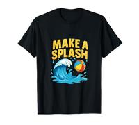 Make a Splash Beach Squad Wave Graphic Summer T-Shirt