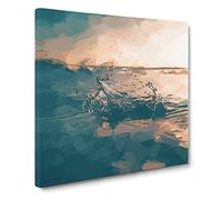 Make a Splash Canvas Print | Gallery Wrapped 30mm Frame Wall Art | 14x14 inches | Ready to Hang | Modern Picture | Living Room Bedroom Lounge Office