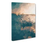 Make A Splash In Abstract Modern Canvas Wall Art Print Ready to Hang, Framed Picture for Living Room Bedroom Home Office Décor, 30x20 Inch (76x50 cm)