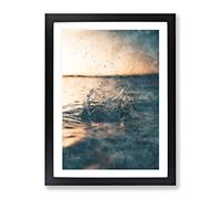 Make A Splash Painting Modern Framed Print | A4 Black Framed Wall Art | Ready to Hang | Modern Historical Picture | Living Room Bedroom Lounge Office