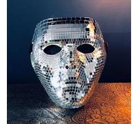 Make A Statement This Halloween With Our Disco Glitter Stand Out From The Crowd Halloween Masks Adults(Silver-A,21x21x10cm)