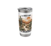Make A Way Wilderness Saguaro Cactus Desert Quote Art Stainless Steel Insulated Tumbler