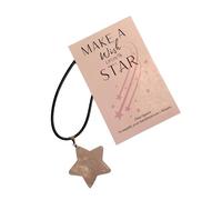 Make a Wish Upon a Star Clear Quartz Gemstone Star Necklace with Gift Card | Genuine Clear Quartz Star | Give the Gift of Healing