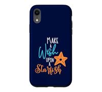 Make A Wish Upon A Starfish Beach Gift Ocean Lover Case for iPhone XR