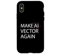 Make AI Vector Again - Retro Digital Art Illustration Case for iPhone X/XS