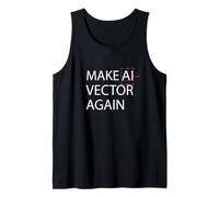 Make AI Vector Again - Retro Digital Art Illustration Tank Top