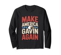 Make America Gavin Again Funny Meme Graphic Men Women Adults Long Sleeve T-Shirt