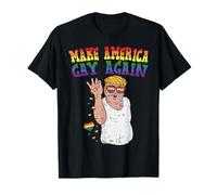 Make America Gay Again Trump Funny Rainbow LGBT Pride Gift T-Shirt