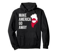 Make America Go Away Greenland Flag Pullover Hoodie
