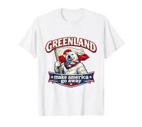 Make America Go Away Greenland Polar Bear Greenland Flag T-Shirt