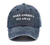 Make America Go Away Hat Classic Washed Baseball Cap Navy Blue