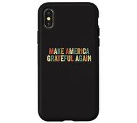 Make America Grateful Again Patriotic Thanksgiving Turkey Case for iPhone X/XS