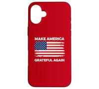 Make America Grateful Again Thanksgiving Funny Patriotic USA Case for iPhone 16 Plus