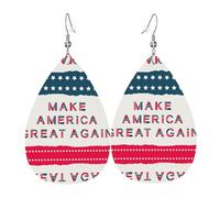 Make America Great Again Earrings For Women Leather Dangle Lightweight Teardrop Earrings Jewelry For Women