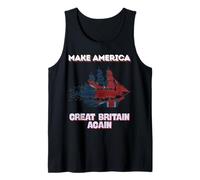 Make America Great Britain Again USA Map British Flag Humor Tank Top