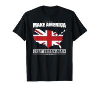 Make America Great Britain Again USA Map British Flag TShirt T-Shirt