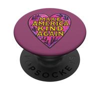 Make America Kind Again Heart Retro USA Love Design PopSockets Adhesive PopGrip