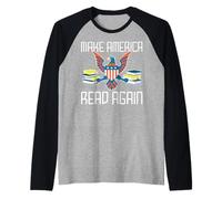 Make America Read Again with Eagle Books USA Pride Raglan Baseball Tee
