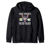 Make America Read Again With Eagle Books USA Pride Zip Hoodie