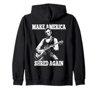 Make America Shred Again President Lincoln Playing Guitar Zip Hoodie