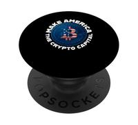 Make America The Crypto Capital Of The World USA Merch PopSockets Adhesive PopGrip