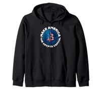 Make America The Crypto Capital Of The World USA Merch Zip Hoodie