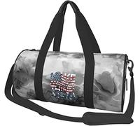 Make America Think Again American Flag Travel Luggage Duffel Bag Sports Rolling Foldable Duffel Bag, Marbling